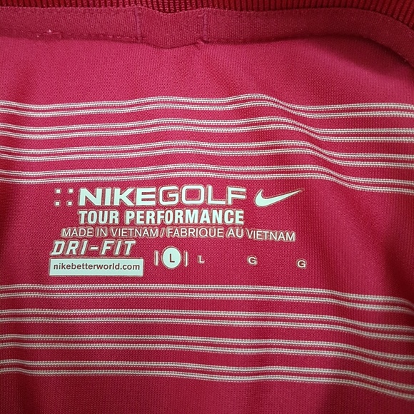 Nike Golf Pink Dri Fit Mens Golf Polo Shirt - Picture 3 of 3